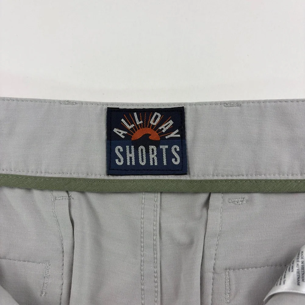 Faherty All Day Shorts Mens 30 Light Gray Hybrid Quick Dry Stretch 9